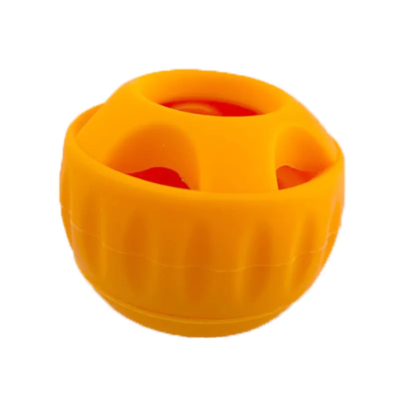 Treat-Dispensing Dog Ball — Orange